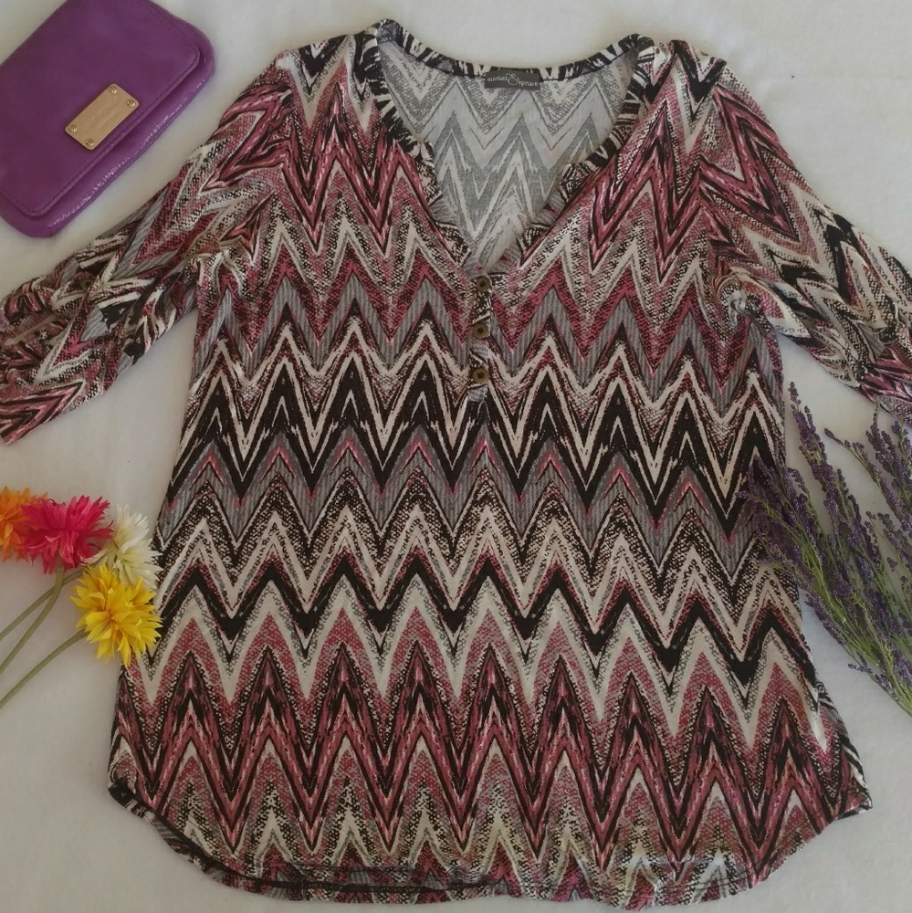 3 for 12$ Market & Spruce Chevron Henley